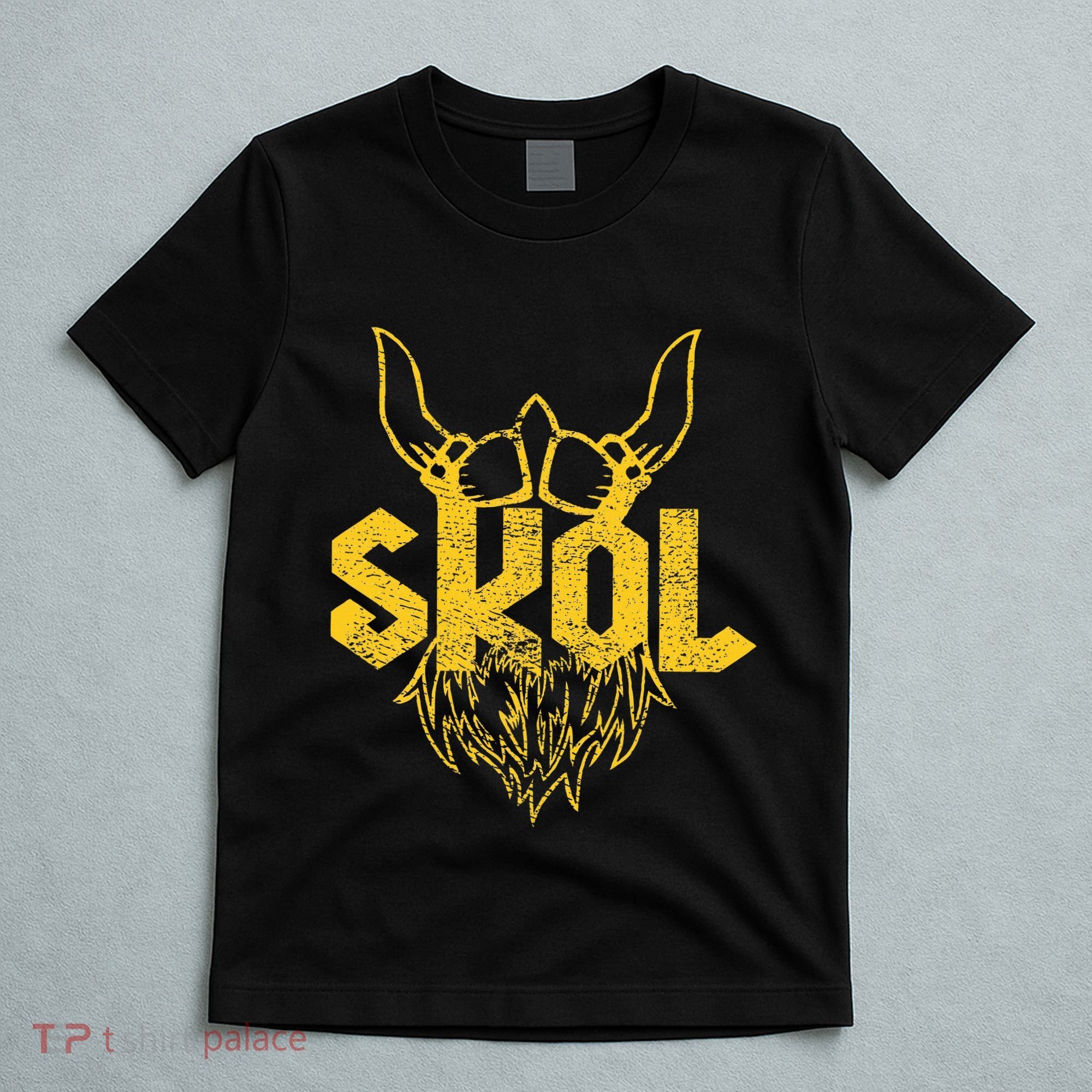 Skol With Helmet And Beard Distressed T-Shirt