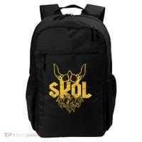 Skol With Helmet And Beard Distressed Backpack thumb 0