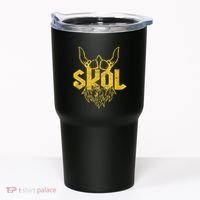Skol With Helmet And Beard Distressed Tumbler thumb 0