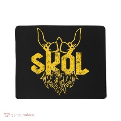 Skol With Helmet And Beard Distressed Mousepad
