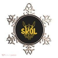 Skol With Helmet And Beard Distressed Ornament thumb 0