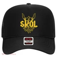 Skol With Helmet And Beard Distressed Hat thumb 0