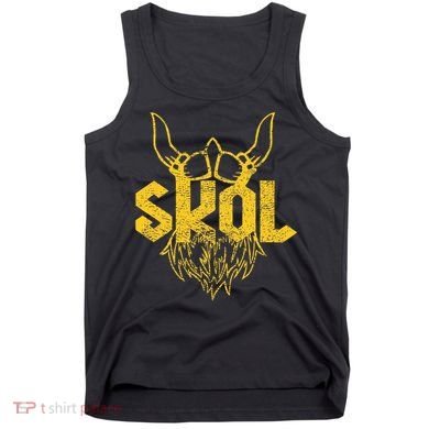 Skol With Helmet And Beard Distressed Tank Top