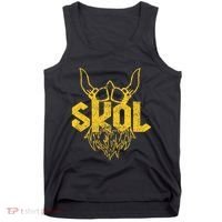 Skol With Helmet And Beard Distressed Tank Top thumb 0