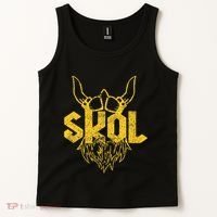Skol With Helmet And Beard Distressed Tank Top thumb 2