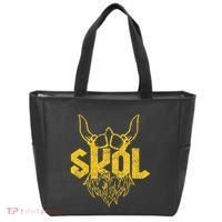 Skol With Helmet And Beard Distressed Tote Bag thumb 0