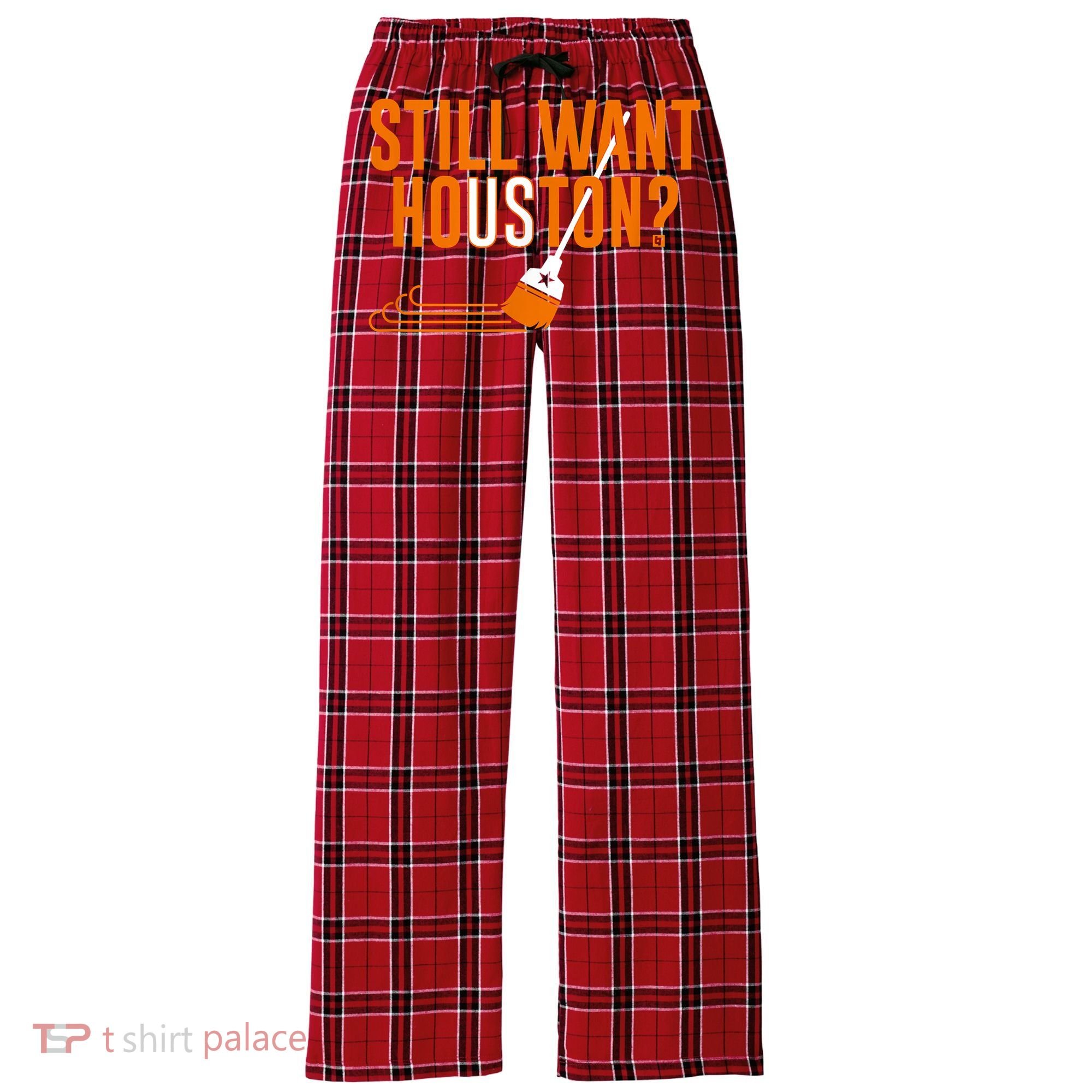 Still Want Houston Houston Baseball Women's Flannel Plaid Pajama Pants