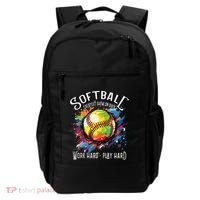 Softball Work Hard Play Hard Fastpitch Slowpitch Softball Backpack thumb 0