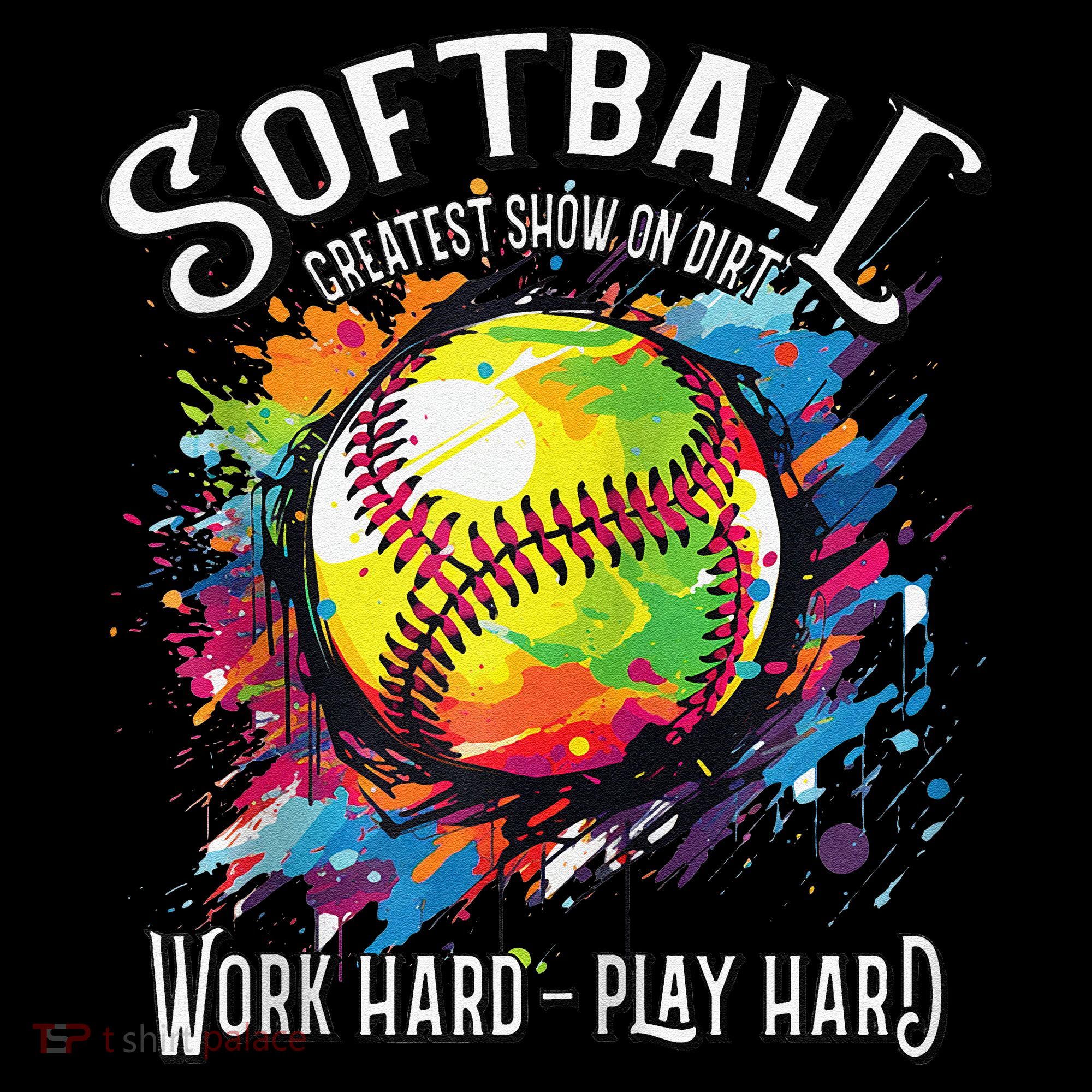 Softball Work Hard Play Hard Fastpitch Slowpitch Softball Coffee Mug