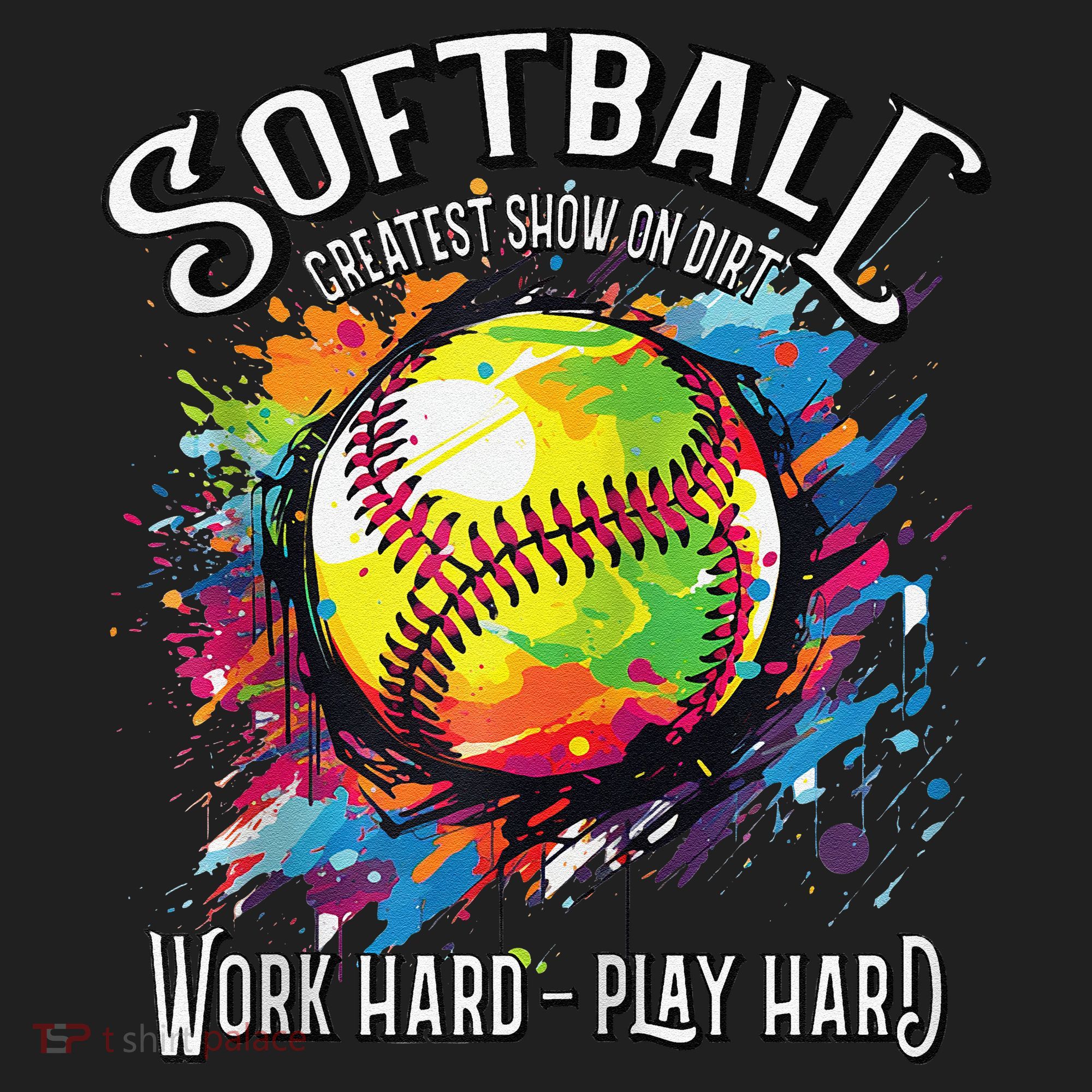 Softball Work Hard Play Hard Fastpitch Slowpitch Softball Tumbler
