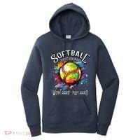 Softball Work Hard Play Hard Fastpitch Slowpitch Softball Women's Hoodie thumb 0