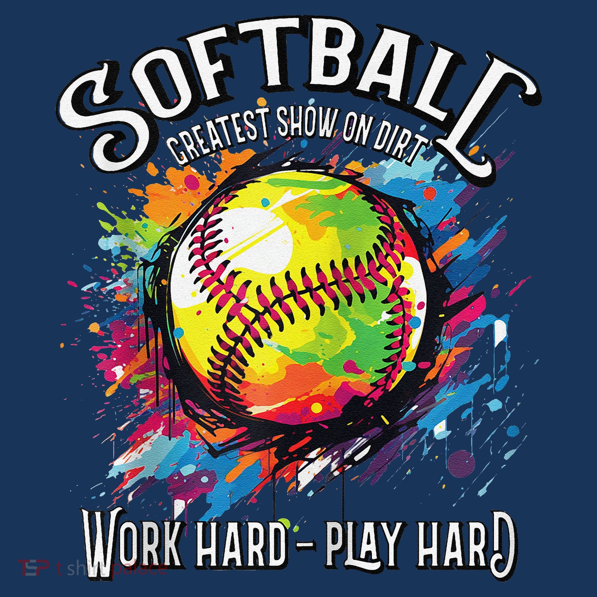 Softball Work Hard Play Hard Fastpitch Slowpitch Softball Women's Hoodie