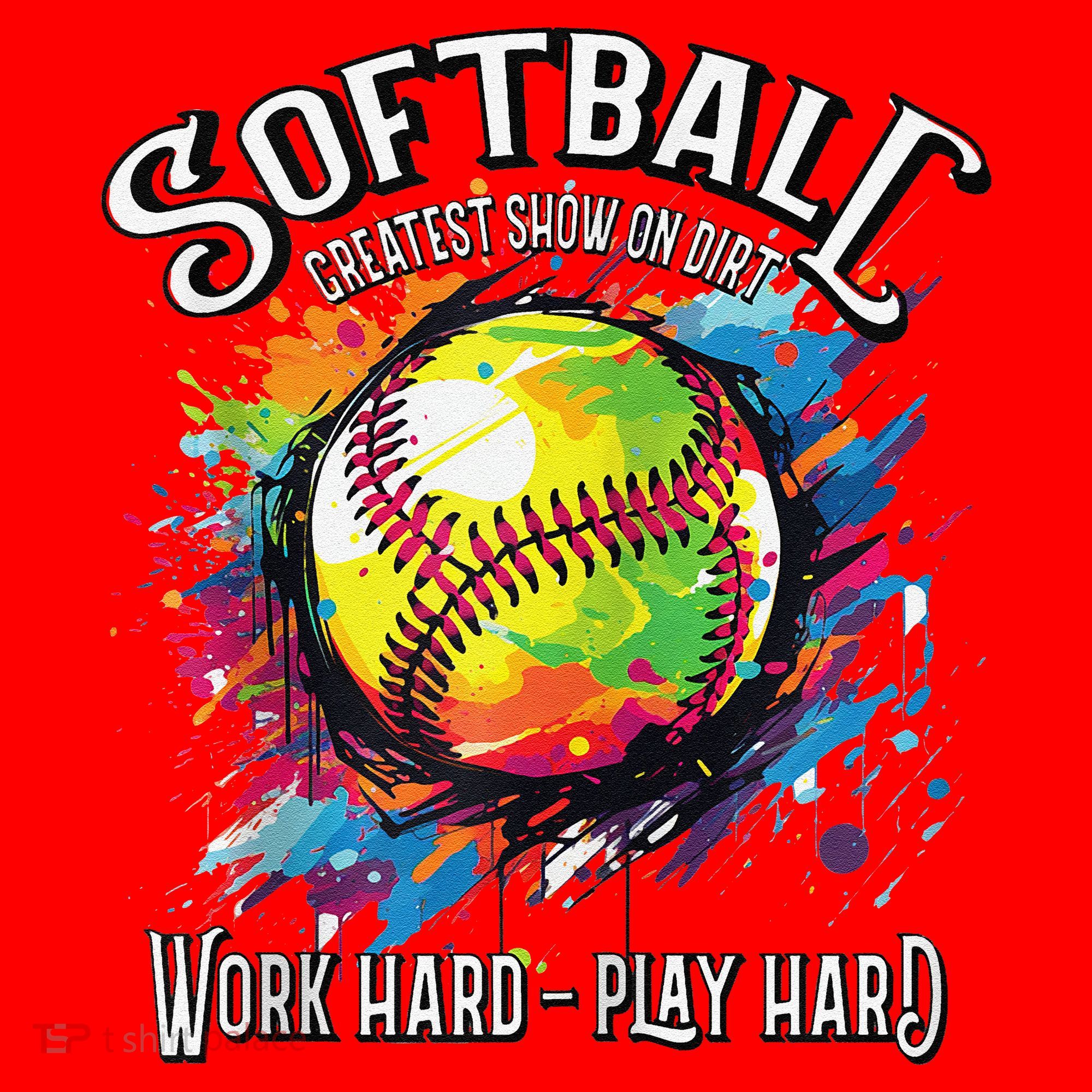 Softball Work Hard Play Hard Fastpitch Slowpitch Softball Santa Hat