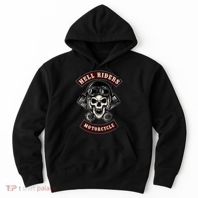 Skull With Helmet And Piston Hoodie