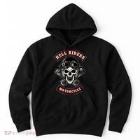 Skull With Helmet And Piston Hoodie thumb 0