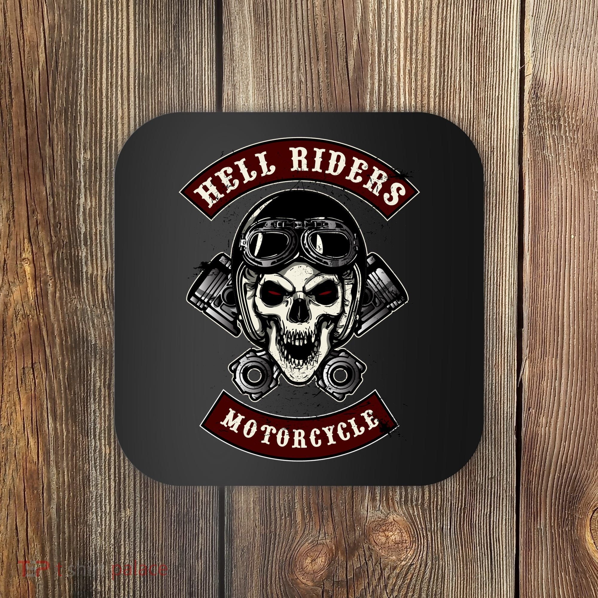 Skull With Helmet And Piston Coaster