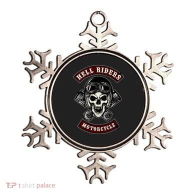 Skull With Helmet And Piston Ornament