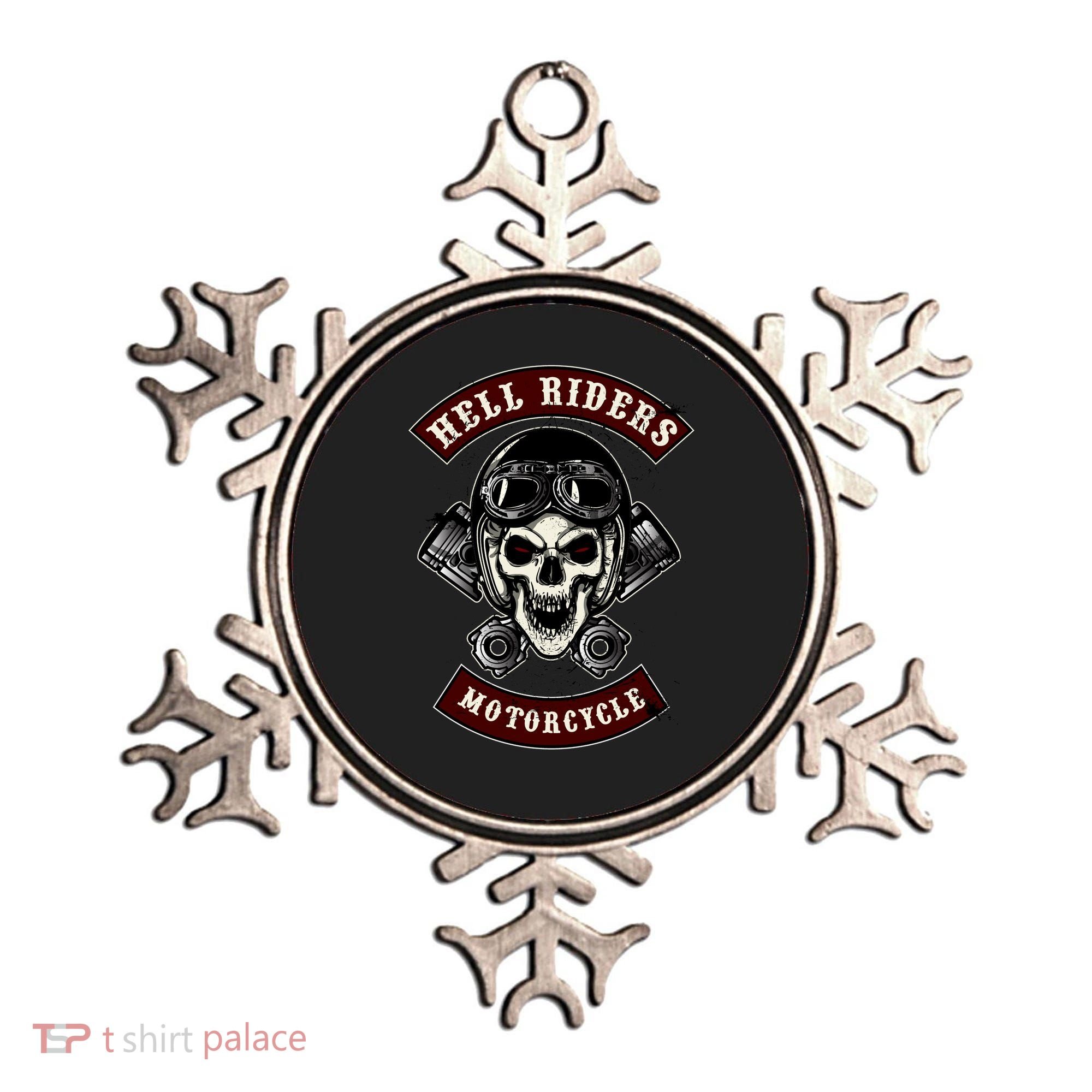 Skull With Helmet And Piston Ornament