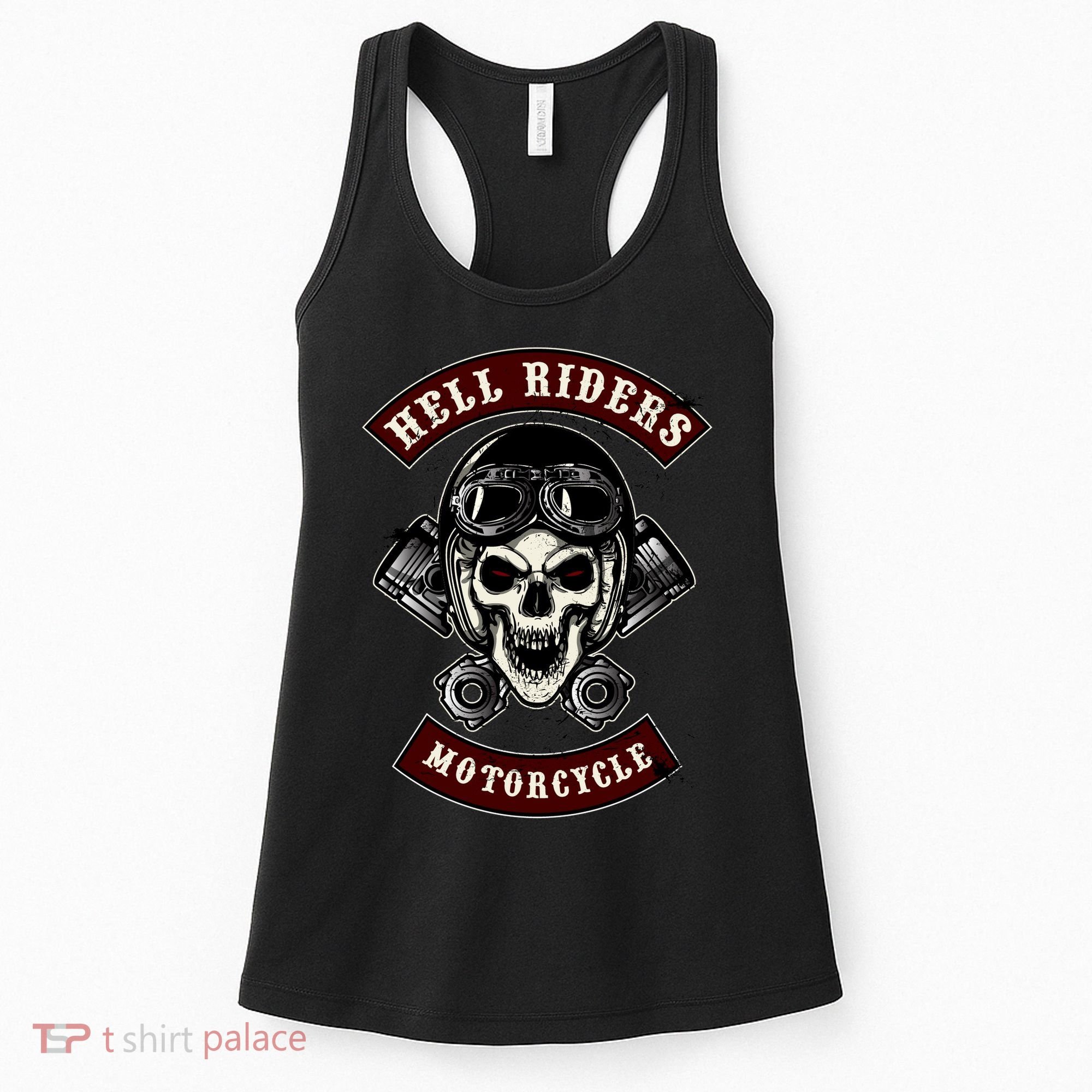 Skull With Helmet And Piston Women's Tank Top