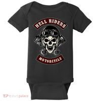 Skull With Helmet And Piston Baby Bodysuit thumb 0