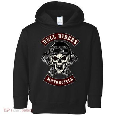 Skull With Helmet And Piston Toddler Hoodie