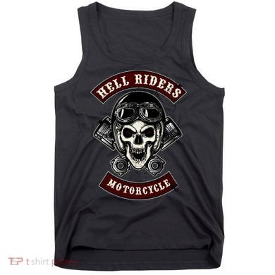 Skull With Helmet And Piston Tank Top