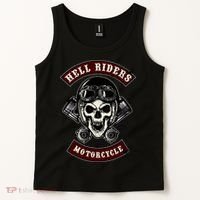 Skull With Helmet And Piston Tank Top thumb 2