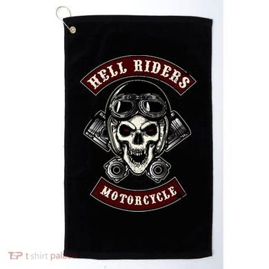 Skull With Helmet And Piston Golf Towel
