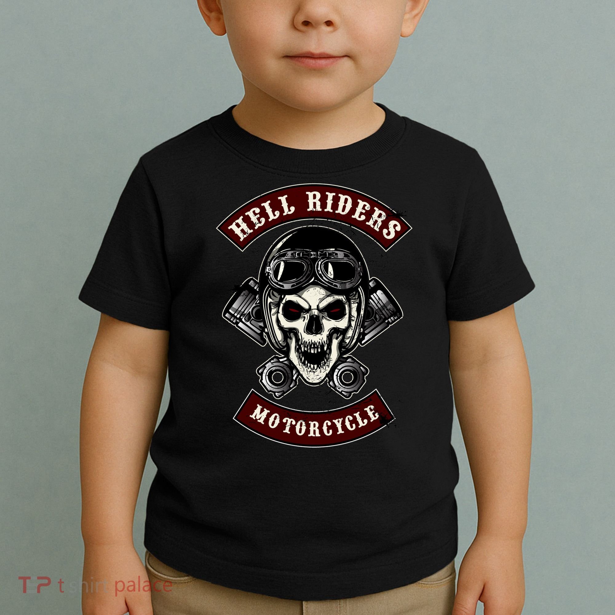Skull With Helmet And Piston Toddler T-Shirt