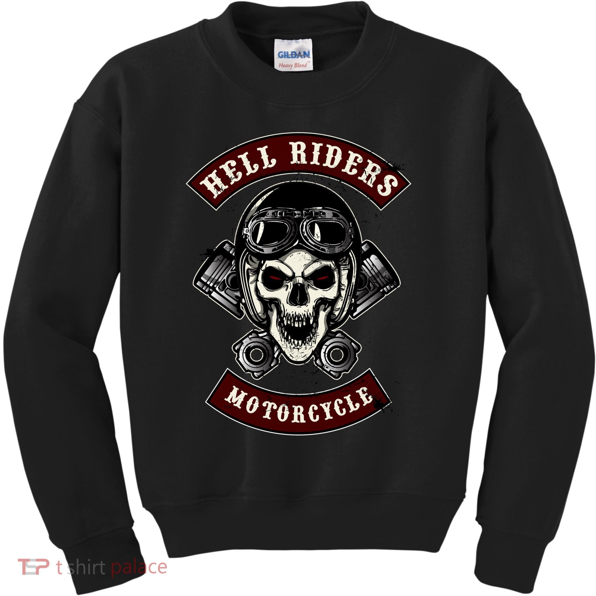 Skull With Helmet And Piston Kids Sweatshirt