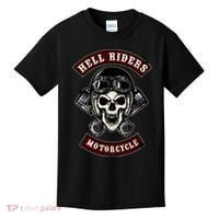 Skull With Helmet And Piston Kids T-Shirt thumb 0