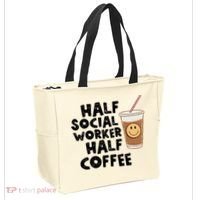Social Worker Half Social Worker Half Coffee Tote Bag thumb 2