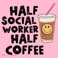 Social Worker Half Social Worker Half Coffee Coaster thumb 2