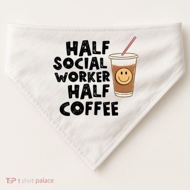 Social Worker Half Social Worker Half Coffee USA-Made Doggie Bandana