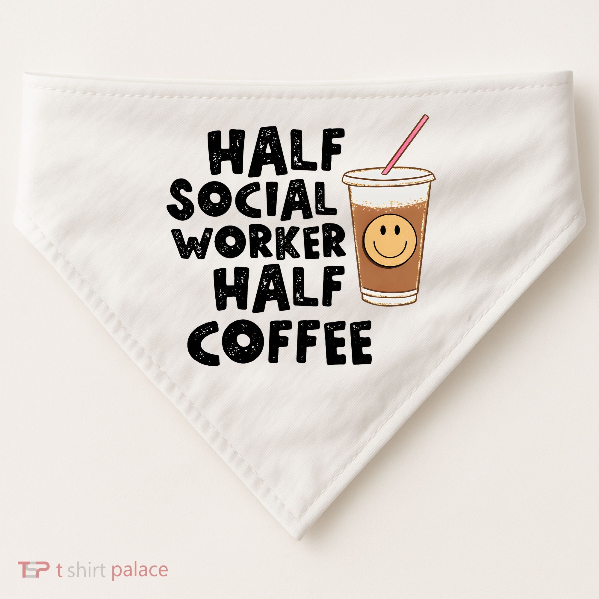 Social Worker Half Social Worker Half Coffee USA-Made Doggie Bandana