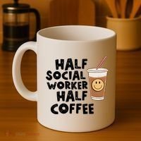 Social Worker Half Social Worker Half Coffee Coffee Mug thumb 4