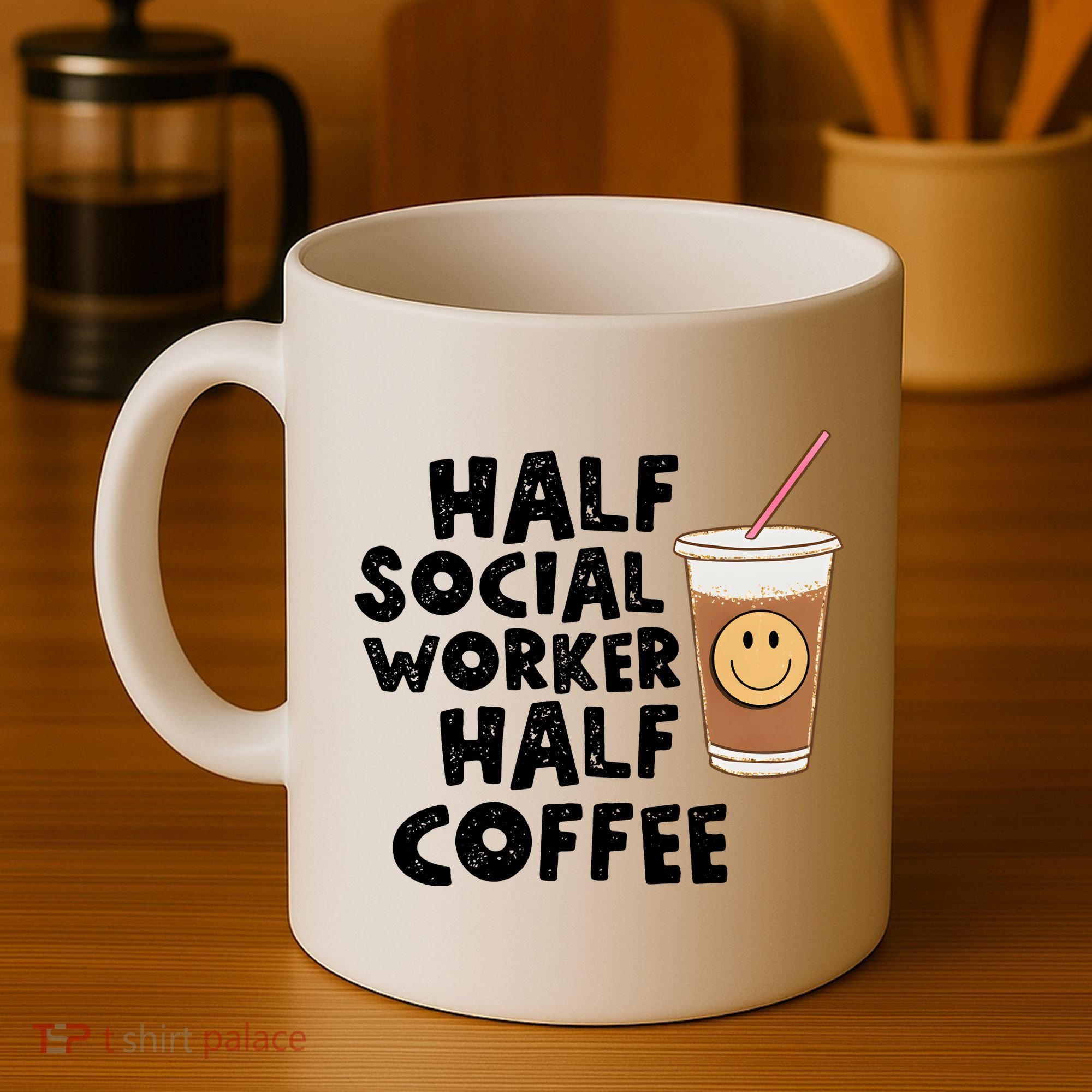 Social Worker Half Social Worker Half Coffee Coffee Mug