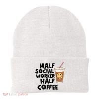 Social Worker Half Social Worker Half Coffee Beanie thumb 0