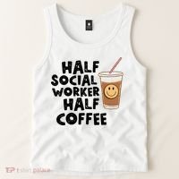 Social Worker Half Social Worker Half Coffee Tank Top thumb 2