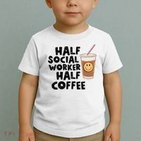 Social Worker Half Social Worker Half Coffee Toddler T-Shirt thumb 2