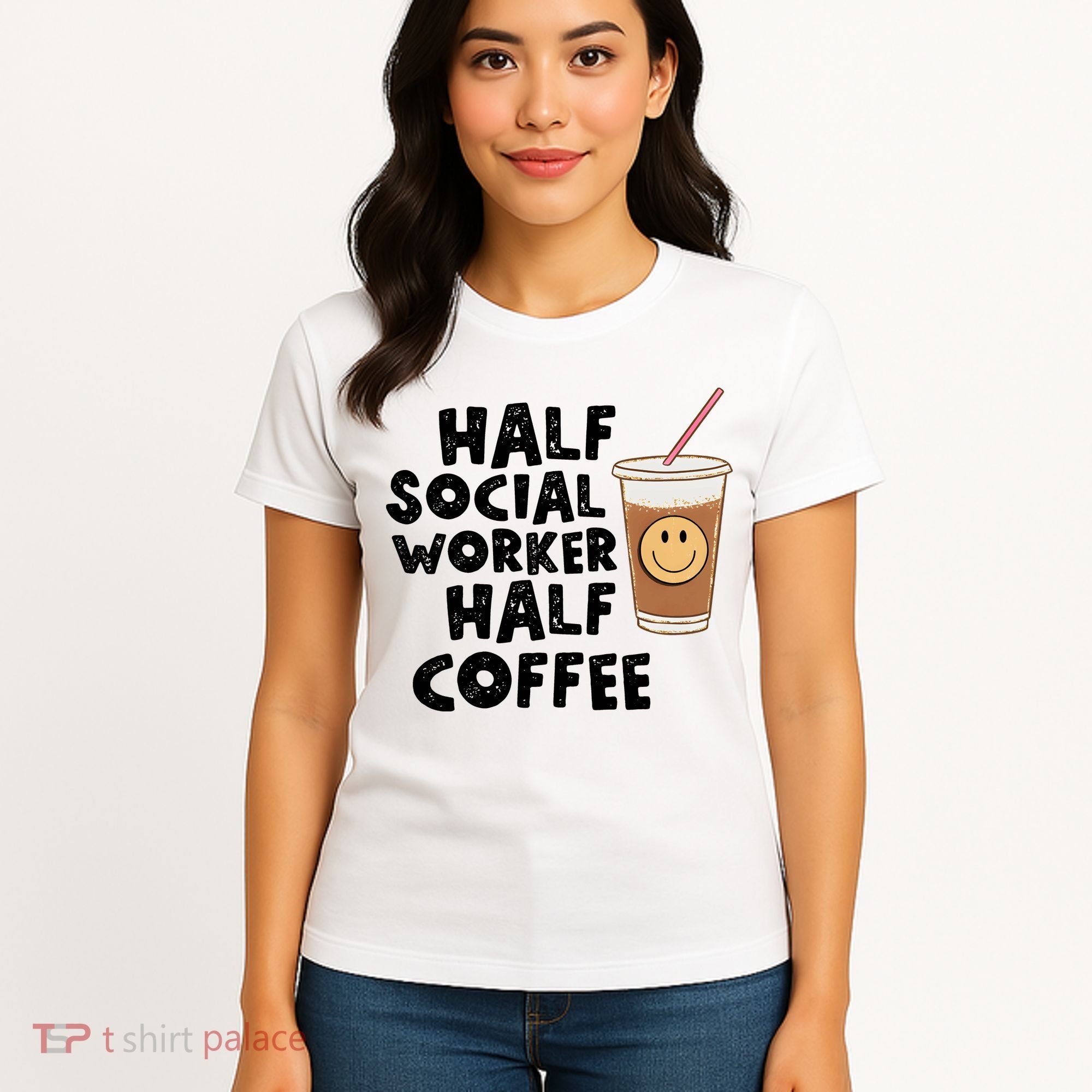 Social Worker Half Social Worker Half Coffee Women's T-Shirt