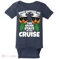 Swinger What Happens On This Cruise Stays On This Cruise Baby Bodysuit thumb 0