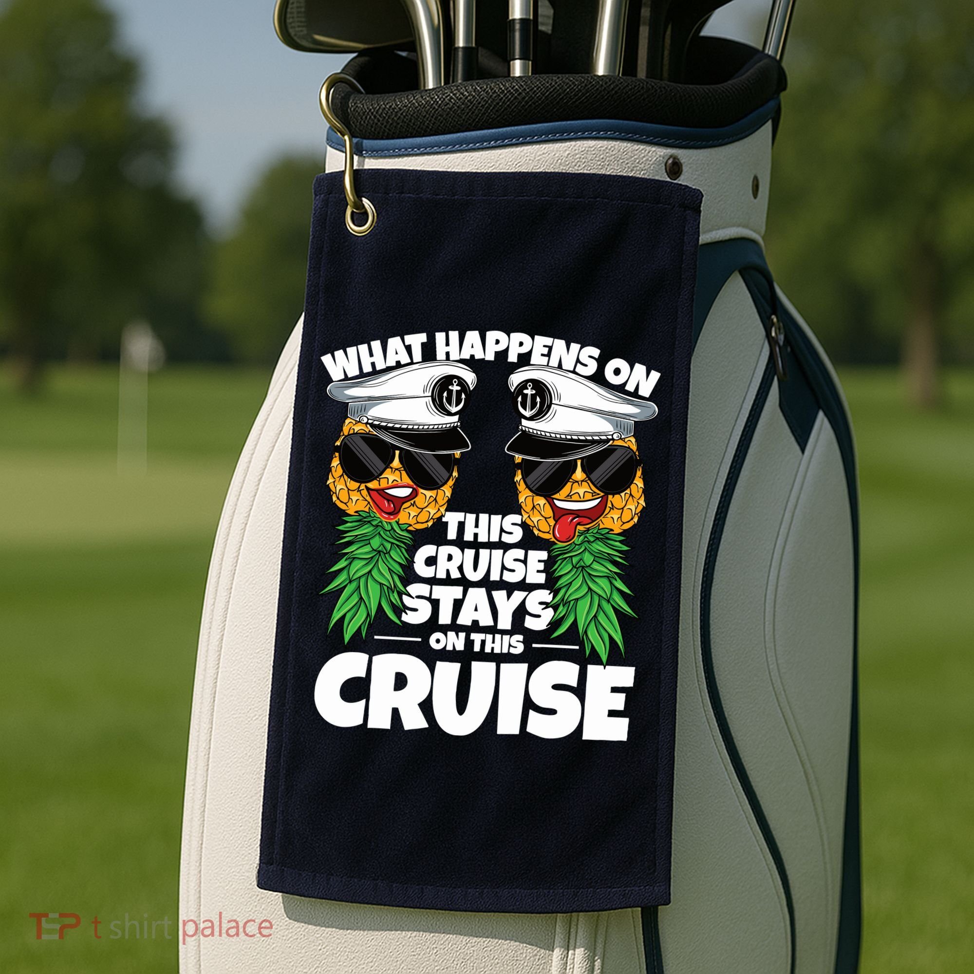 Swinger What Happens On This Cruise Stays On This Cruise Golf Towel