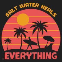 Salt Water Heals Everything Tropical Women's Sweatshirt thumb 2
