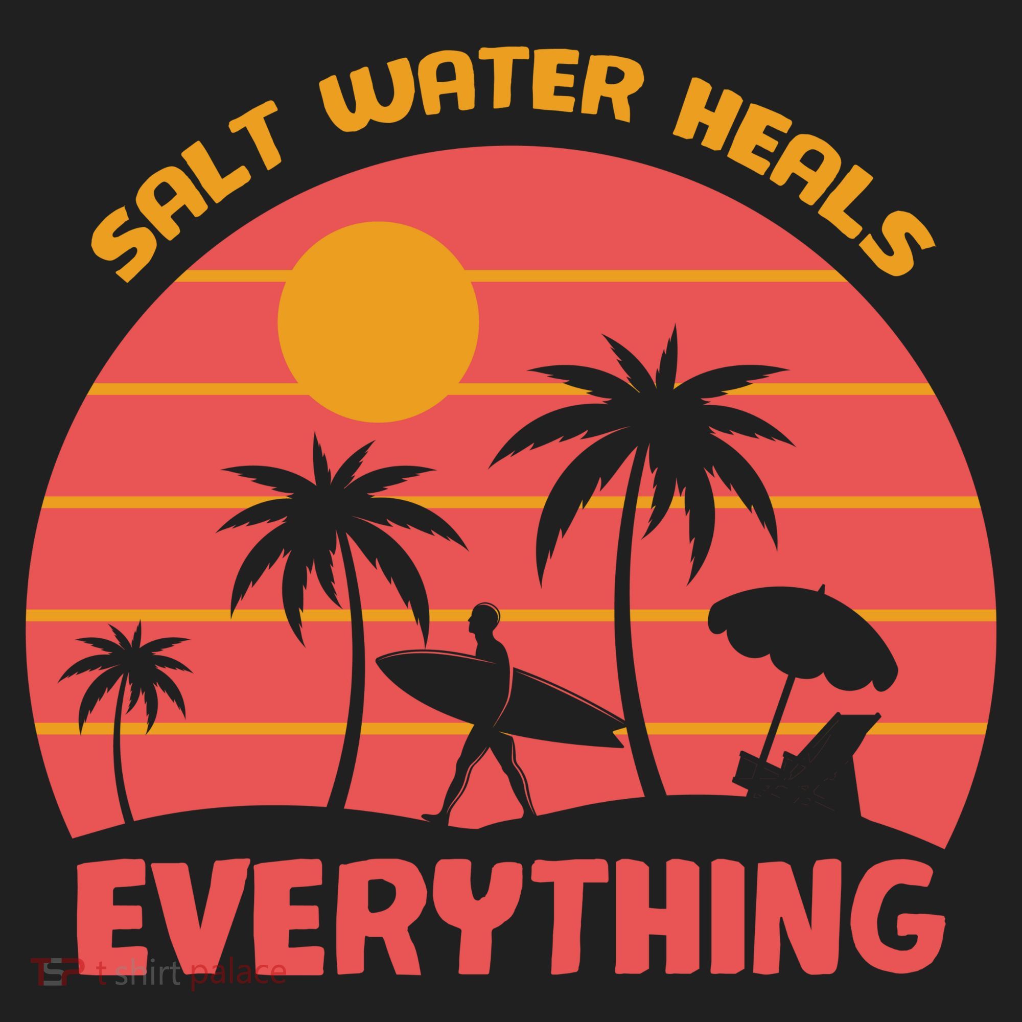 Salt Water Heals Everything Tropical Women's Sweatshirt