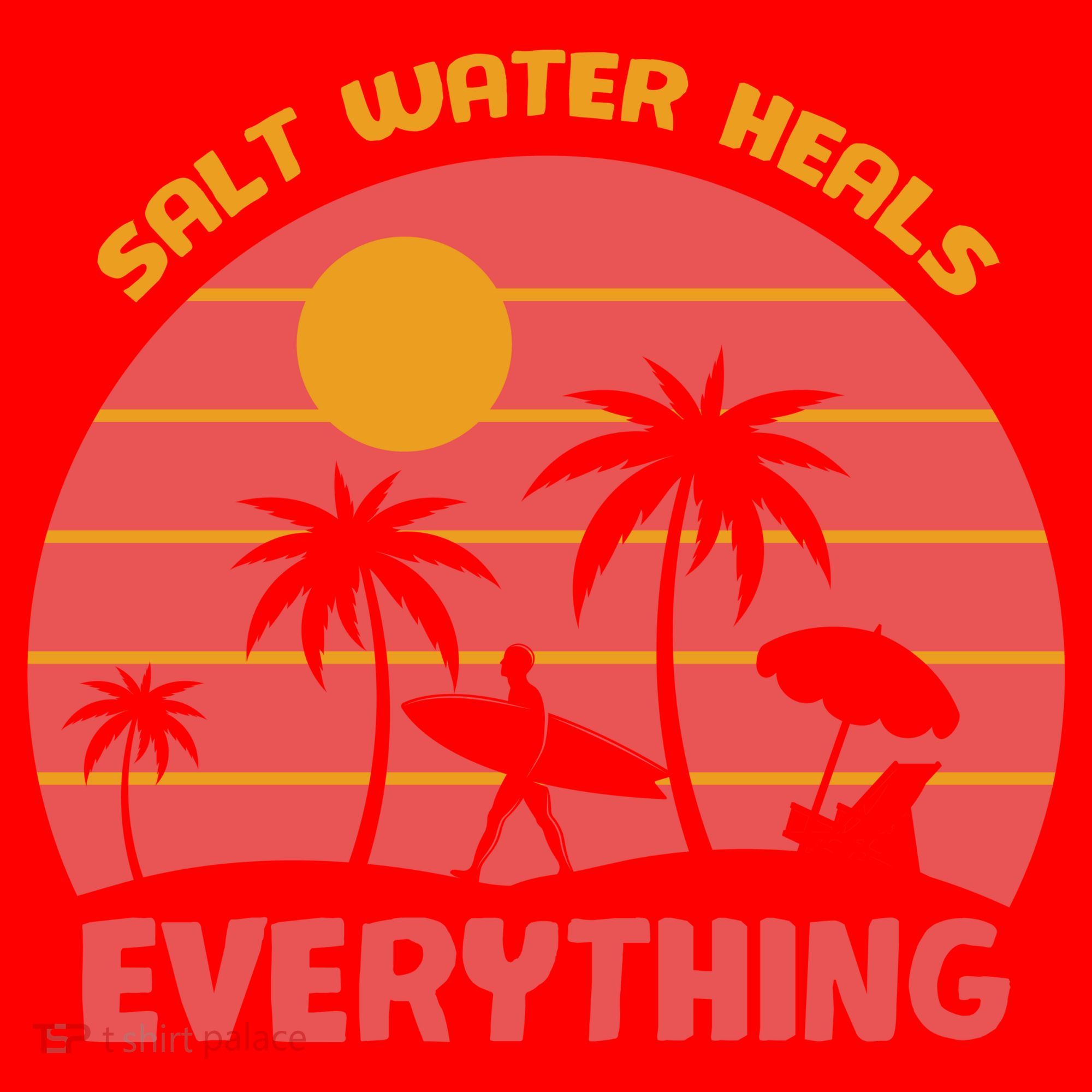Salt Water Heals Everything Tropical Santa Hat