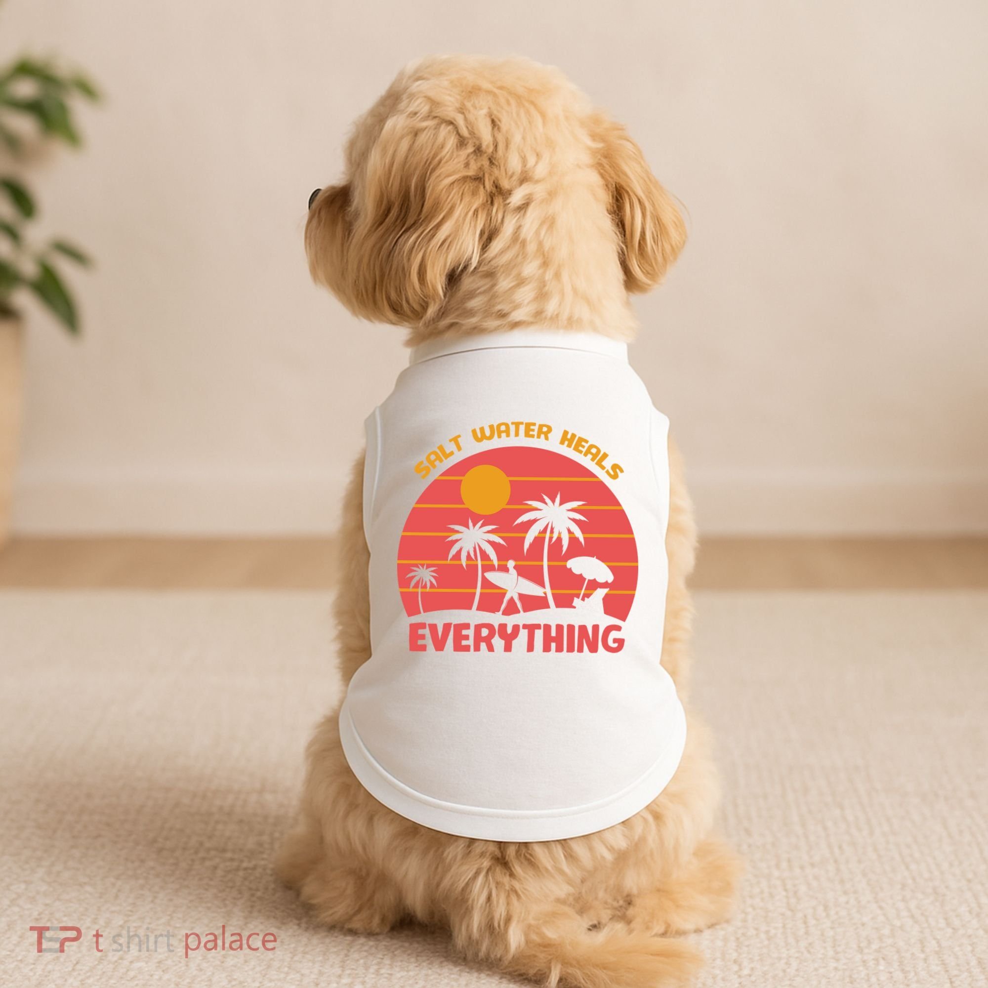 Salt Water Heals Everything Tropical Doggie Tank