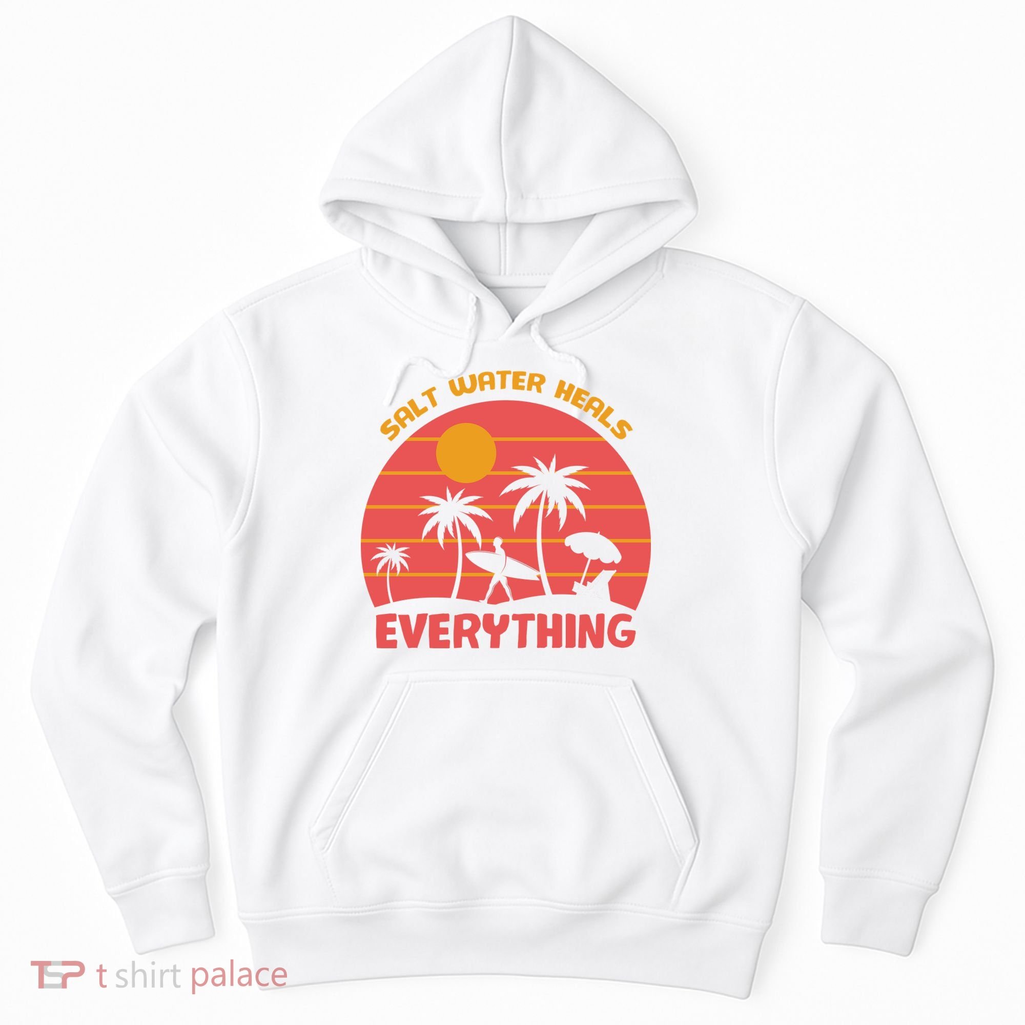 Salt Water Heals Everything Tropical Hoodie