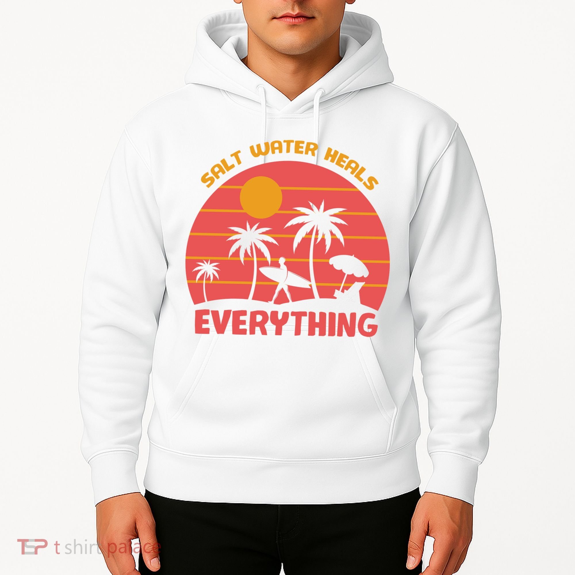 Salt Water Heals Everything Tropical Hoodie