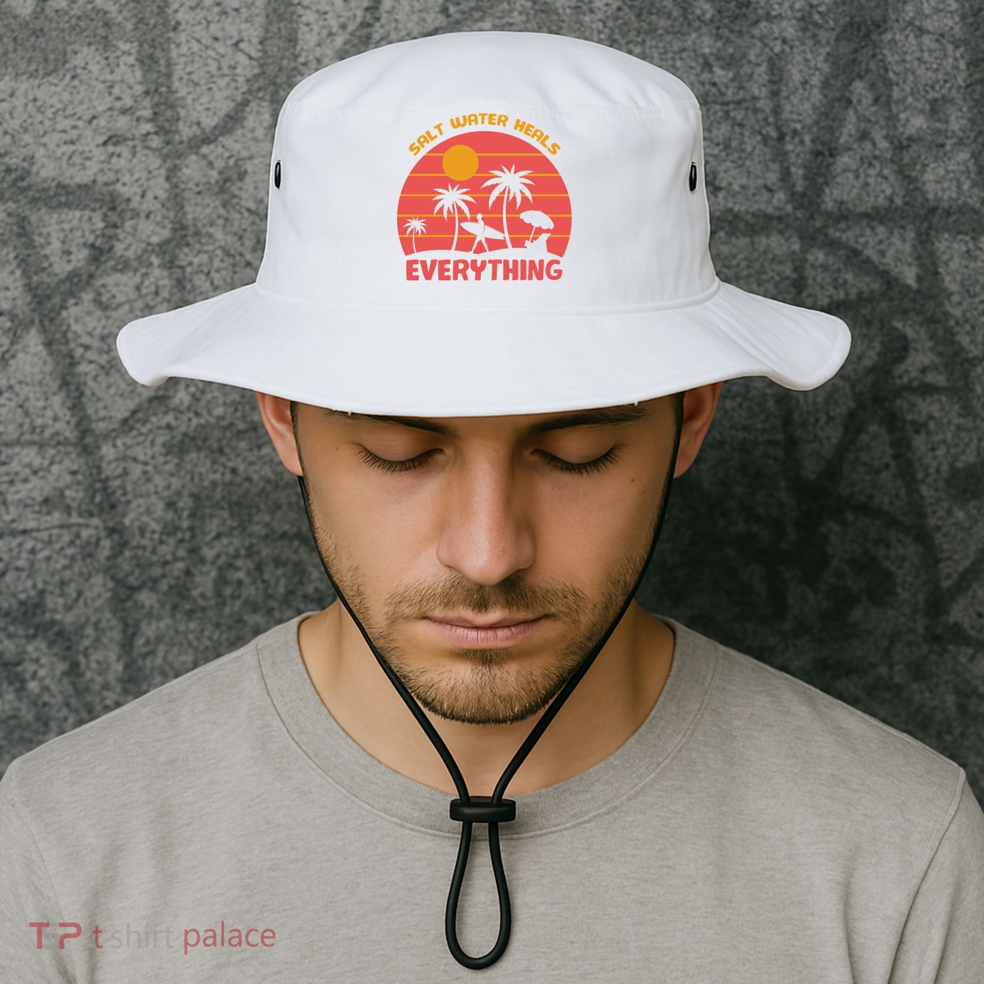 Salt Water Heals Everything Tropical Bucket Hat
